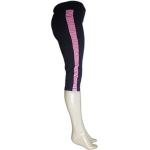 CALVIN KLEIN Performance Black and Pink Capri Cropped Leggings Womens Size XL